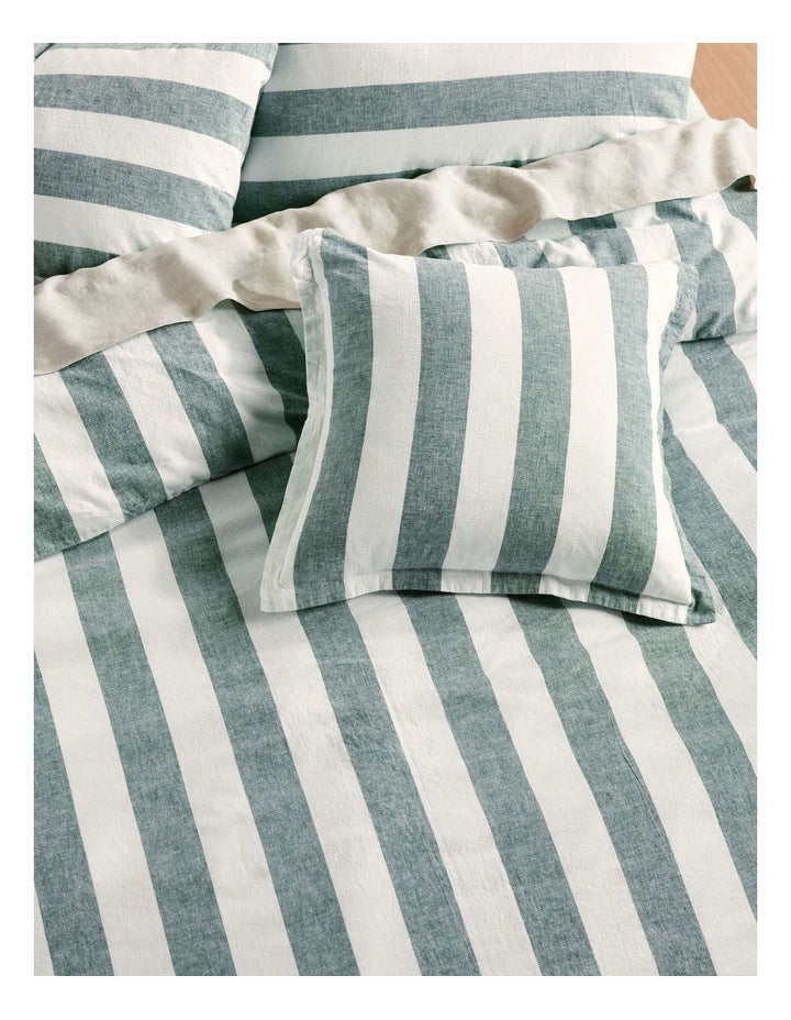 Vintage Stripe Cushion 48x48cm in Denim