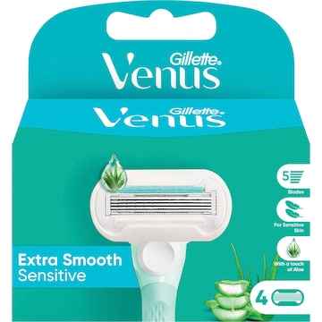 Gillette Venus Deluxe Smooth Sensitive Razor Blades 4 pack
