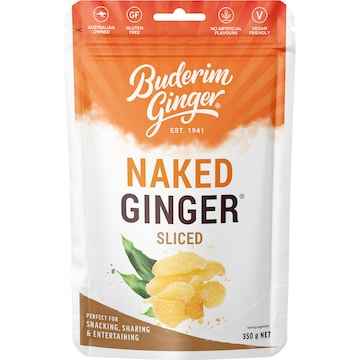 Buderim Ginger Naked Sliced 350g