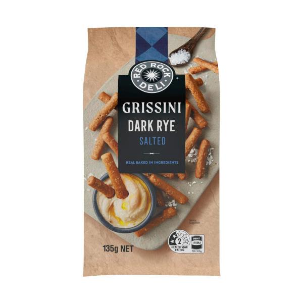 RRD GRISSINI SALTED DARK RYE 135G