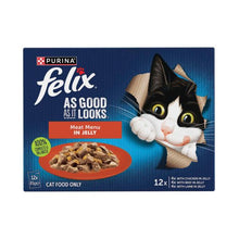 FELIX ADULT AS GOOD AS IT LOOKS MEAT MENU IN JELLY CAT FOOD 12X85GRAM