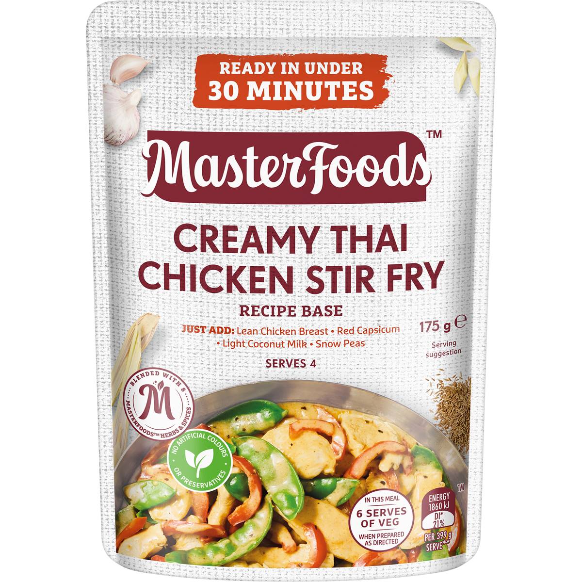 MasterFoods Stir Fry Recipe Base Creamy Thai Chicken 175g