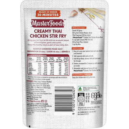 MasterFoods Stir Fry Recipe Base Creamy Thai Chicken 175g