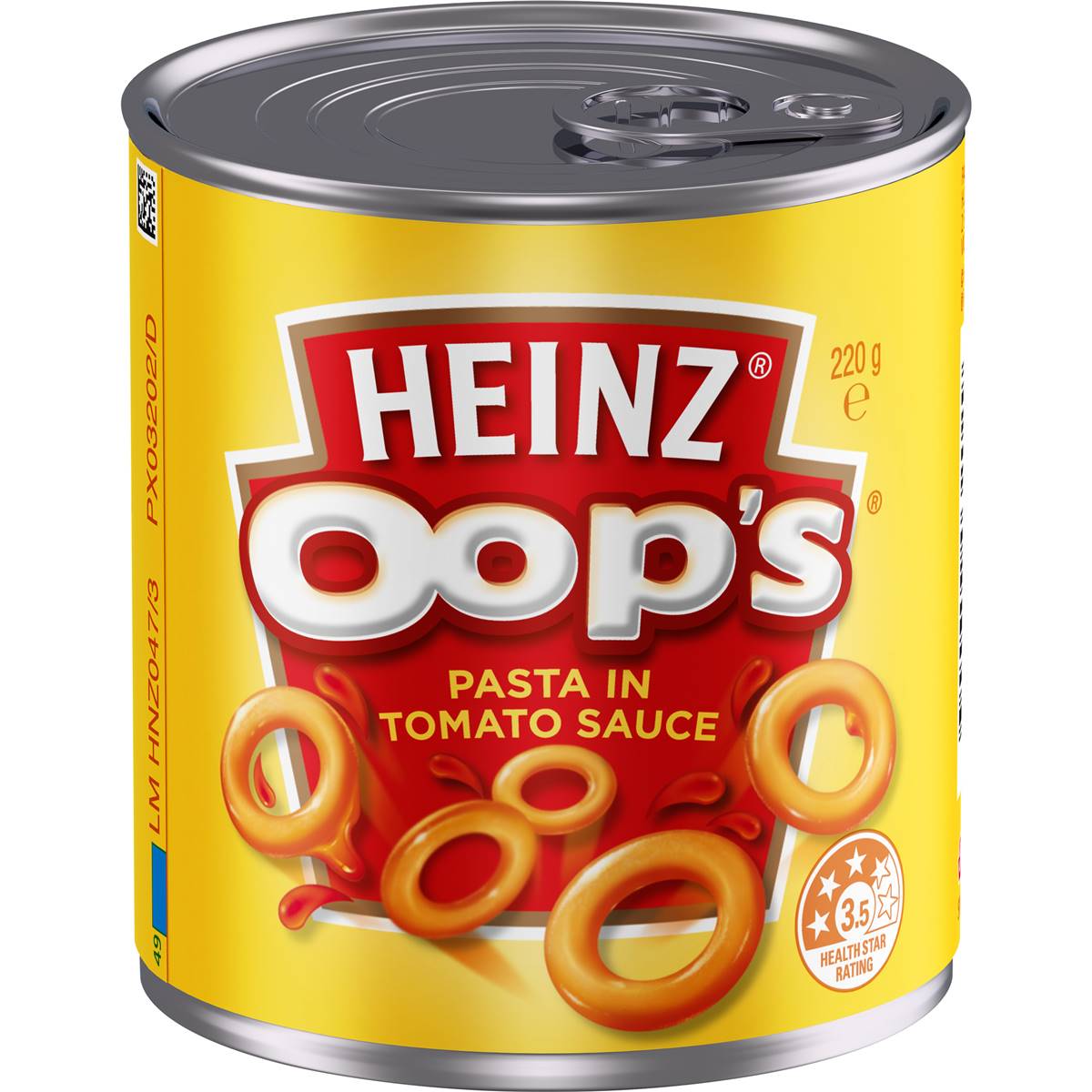 Heinz Oops Pasta In Tomato Sauce Canned Spaghetti o's 220g
