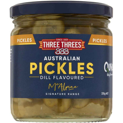 Three Threes Australian Pickles Dill Flavoured 370g