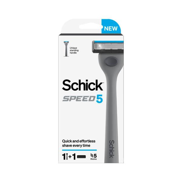 SCHICK SPEED 5 RAZOR KIT WITH 1 REFILL BLADE 1 EACH 