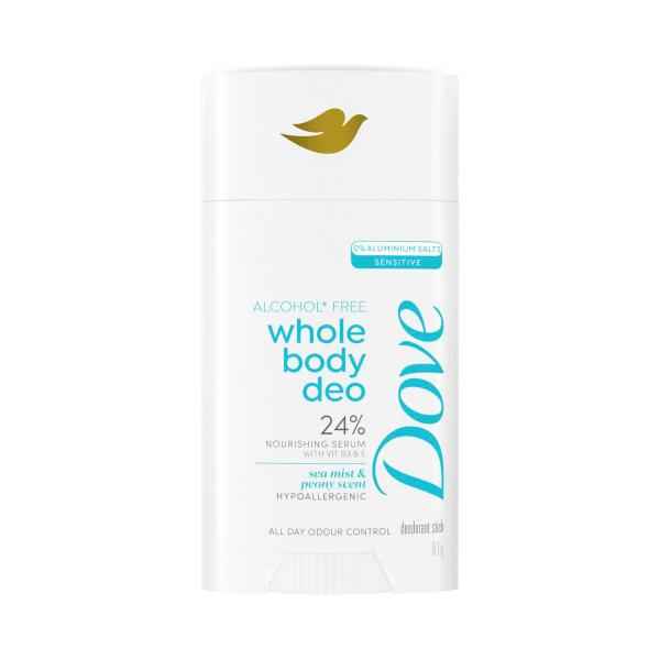 DOVE WOMEN WHOLE BODY DEODORANT STICK SEA MIST & PEONY 81G