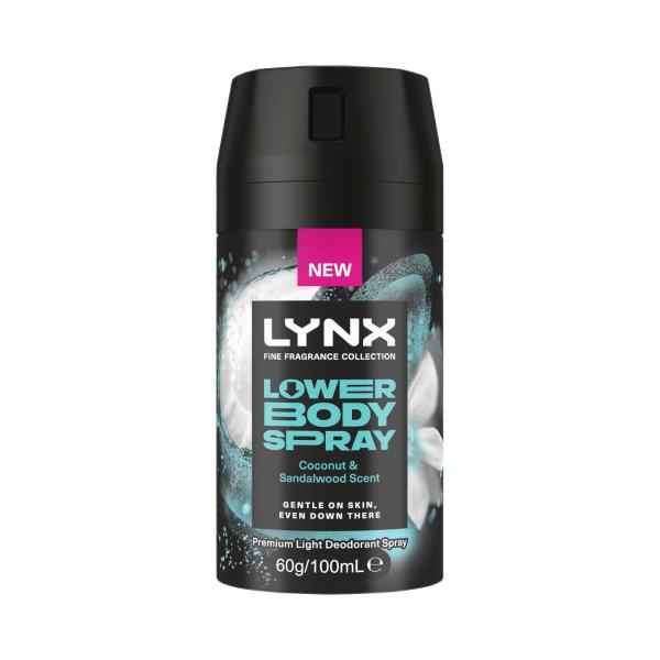 LYNX LOWER BODY DEODORANT SPRAY COCONUT & SANDALWOOD 100ML