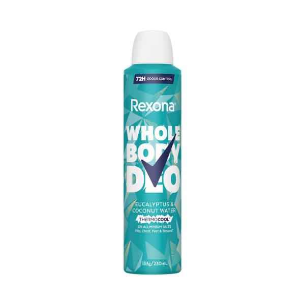 REXONA WOMEN WHOLE BODY DEODORANT THERMO EUCALYPTUS & COCO 230ML