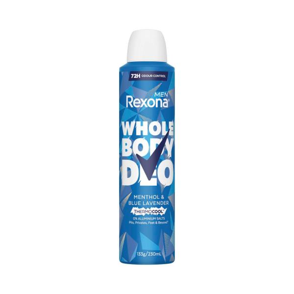 REXONA MEN WHOLE BODY DEODORANT THERMO MENTHOL & LAVENDER 230ML