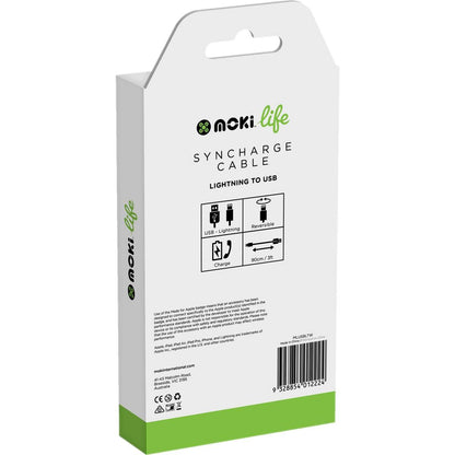 Moki Life Lightning 90cm Cables Twin Pack 90cm 2 Pack