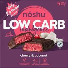 Noshu Low Carb Cherry & Coconut Indulgence Bars 5 pack