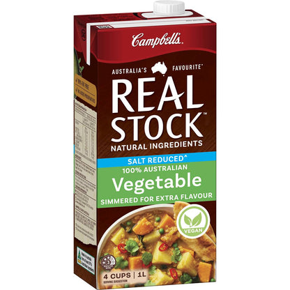 Campbell's Real Stock Vegetable Salt Reduced Liquid Stock 1l