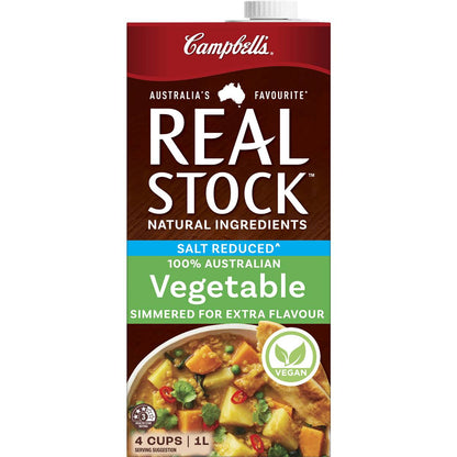 Campbell's Real Stock Vegetable Salt Reduced Liquid Stock 1l