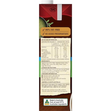 Campbell's Real Stock Vegetable Salt Reduced 1L