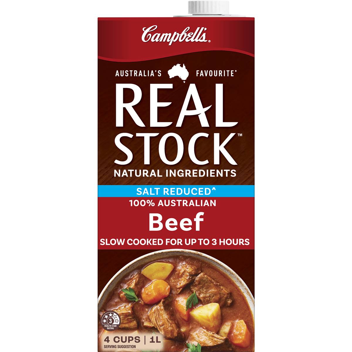 Campbell's Real Stock Beef Salt Reduced Liquid Stock 1l