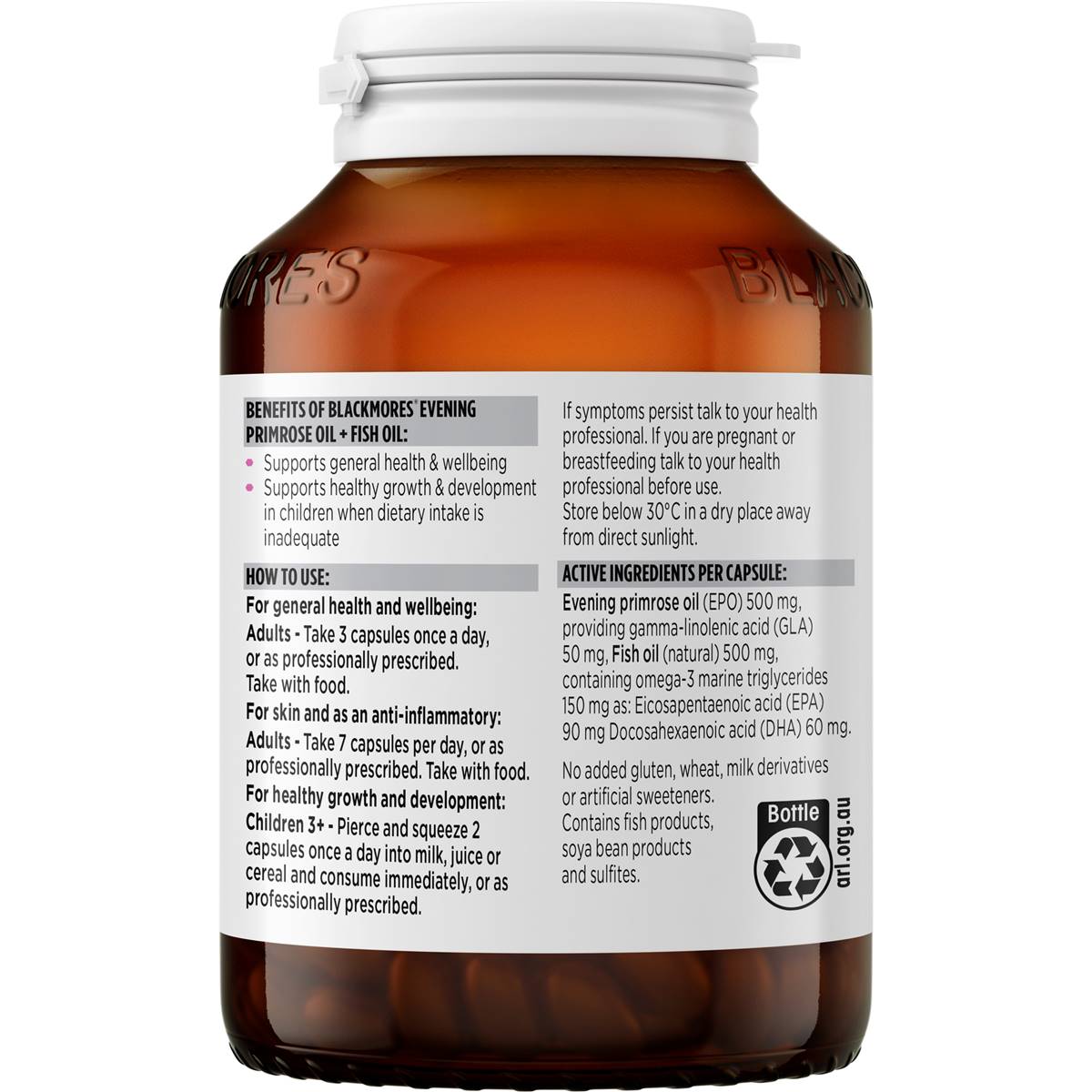 Blackmores Evening Primrose Oil + Fish Oil Capsules 100 Pack