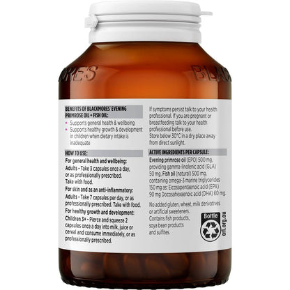 Blackmores Evening Primrose Oil + Fish Oil Capsules 100 Pack
