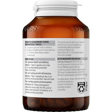 Blackmores Evening Primrose + Fish Oil Capsules 100 pack