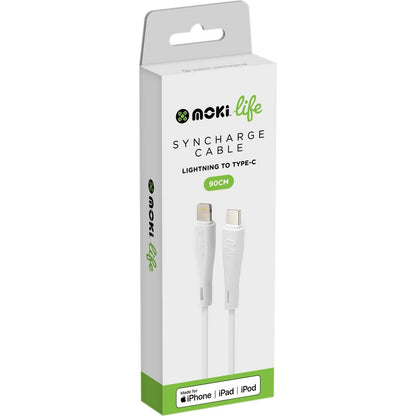 Moki Life Lightning Typec 90cm Cable Each