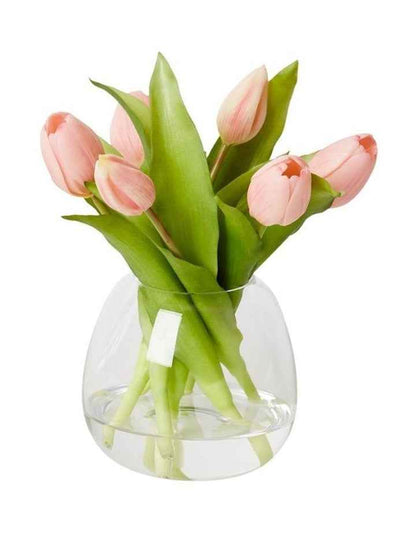 Tulip Bunch Alma Vase in Pink