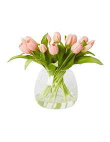 Tulip Bunch Alma Vase in Pink