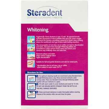 Steradent Denture Cleaning Tablets Extra Strength Intensive Whitening 30 pack