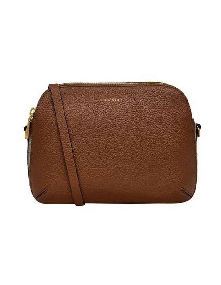 Dukes Place Medium Ziptop Crossbody Bag in Brown