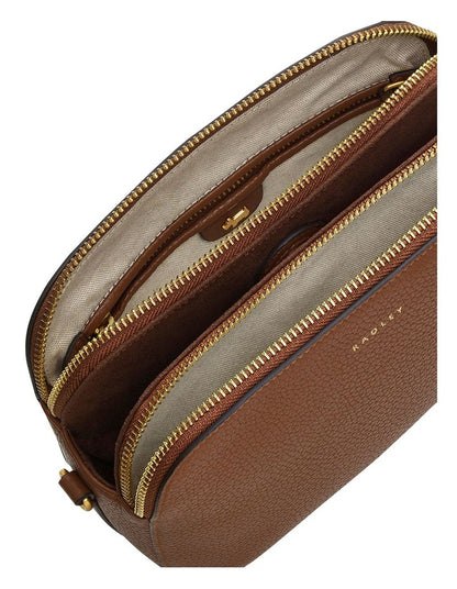 Dukes Place Medium Ziptop Crossbody Bag in Brown