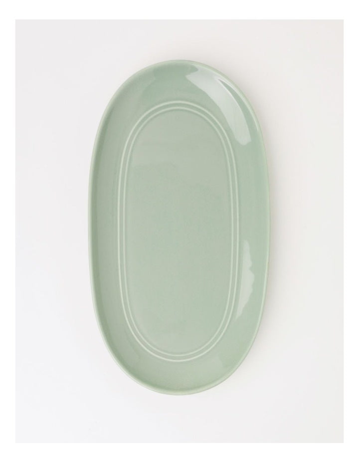 Avenue Oval Platter in Sage Green