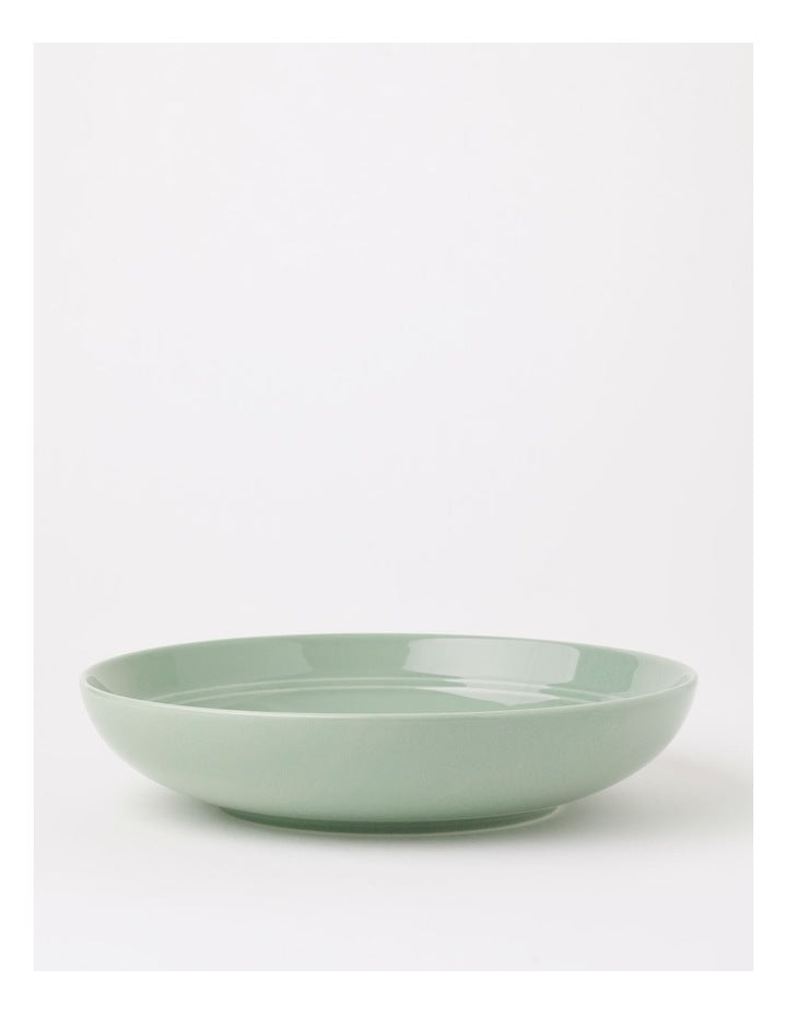 Avenue Shallow Serving Bowl in Sage Green