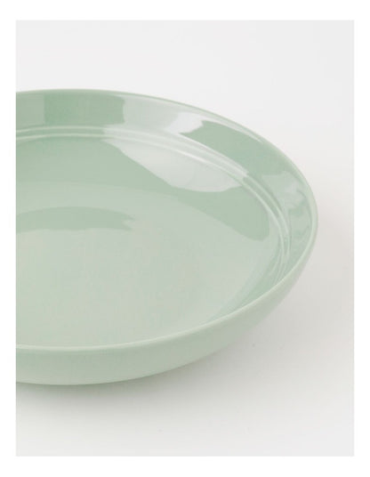 Avenue Shallow Serving Bowl in Sage Green