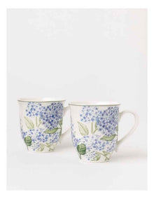 Hydrangea Mug Set of 2 in Multicolour