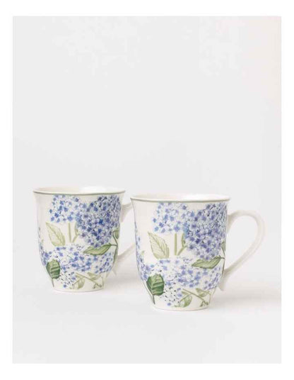 Hydrangea Mug Set of 2 in Multicolour