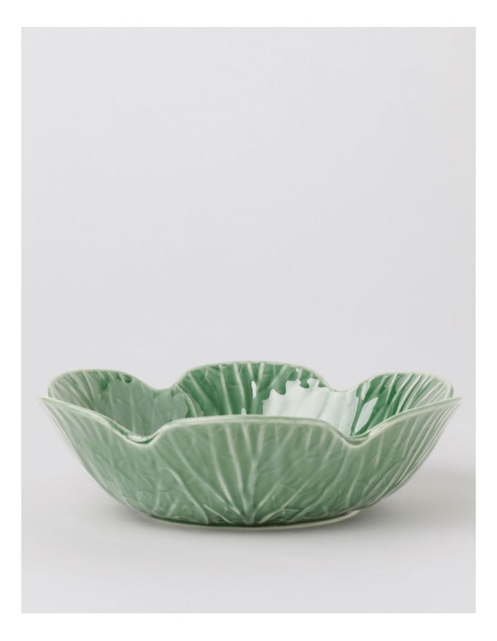 Cabbage Serving Bowl in Green