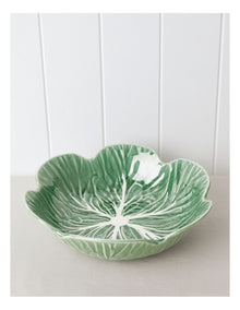 Cabbage Serving Bowl in Green