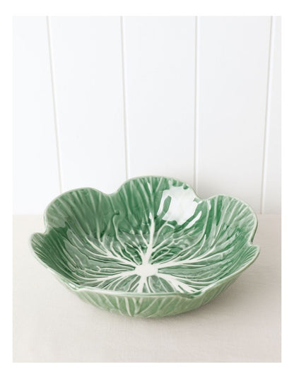 Cabbage Serving Bowl in Green