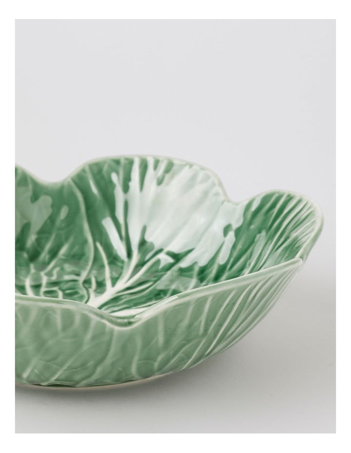 Cabbage Serving Bowl in Green