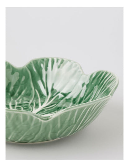 Cabbage Serving Bowl in Green