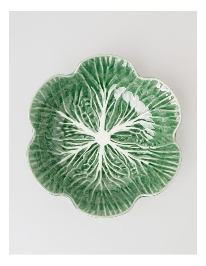 Cabbage Serving Bowl in Green