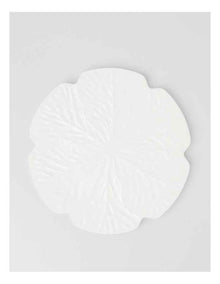 Cabbage Charger Plate in White
