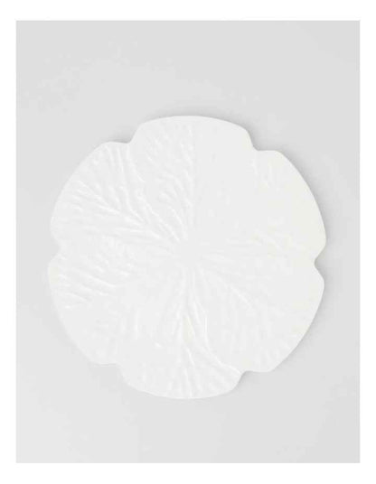 Cabbage Charger Plate in White