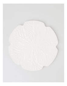 Cabbage Charger Plate in White