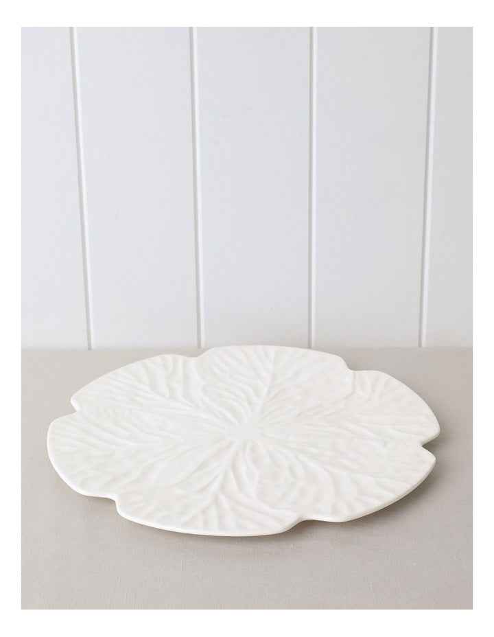 Cabbage Charger Plate in White
