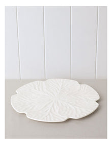 Cabbage Charger Plate in White