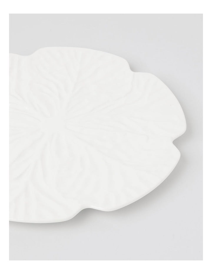 Cabbage Charger Plate in White