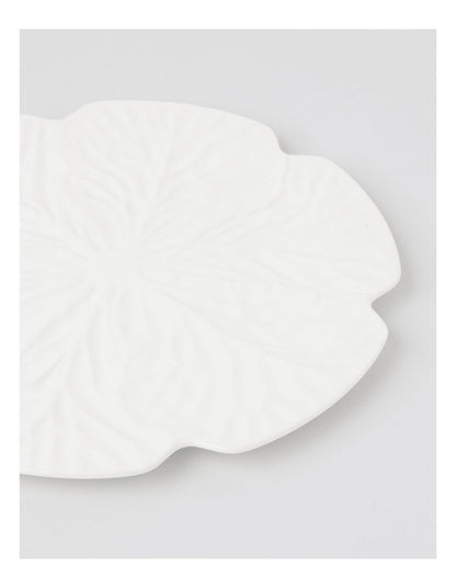 Cabbage Charger Plate in White