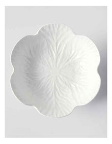 Cabbage Serving Bowl in White