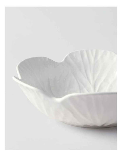 Cabbage Serving Bowl in White
