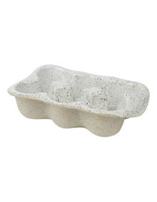 Natural Home Egg Crate 6 Cup 17.5x11.5x4.5cm in White Speckle